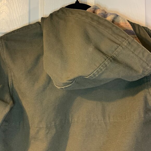 Marine Layer Women's Canvas Chore Jacket Sz XS Olive Green Hooded Fall Layering - Picture 7 of 8